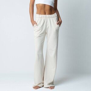 NWT TALENTLESS French Terry Lounge Pant w/ Pockets Color Bone Size Large
